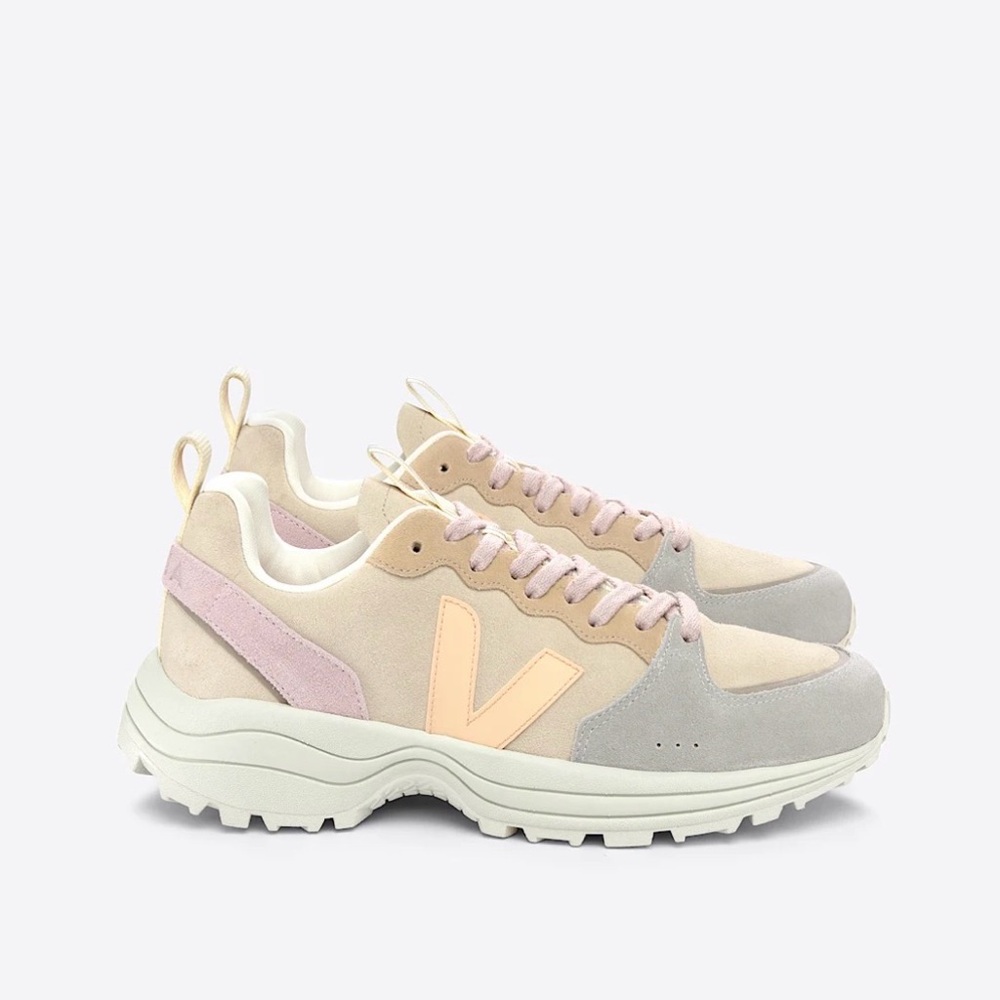 Veja Women's Sneakers in Cream and Pink - Picture 2 of 9